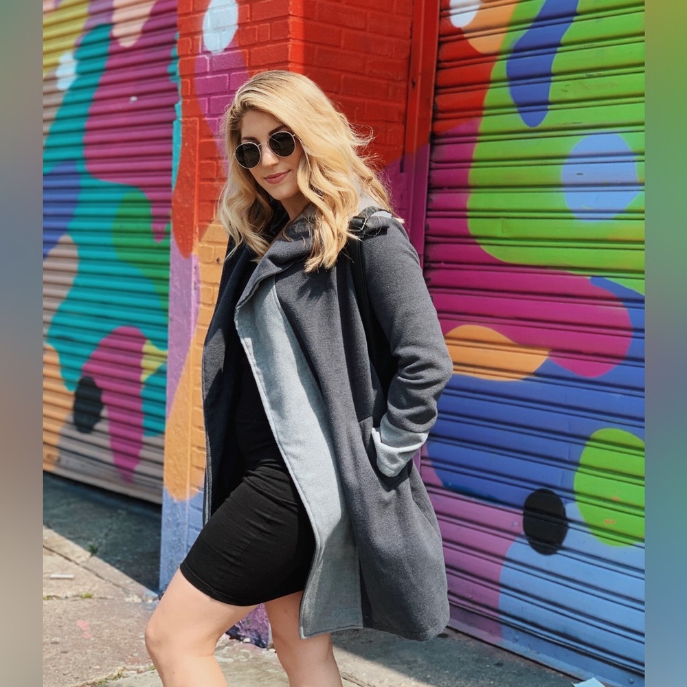 Super high quality duster coat 2 tone